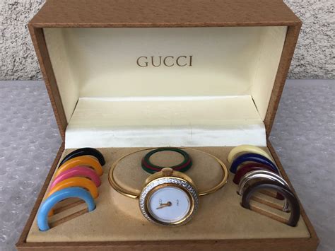 gucci ladies bangle watch|vintage Gucci bangle bezel watch.